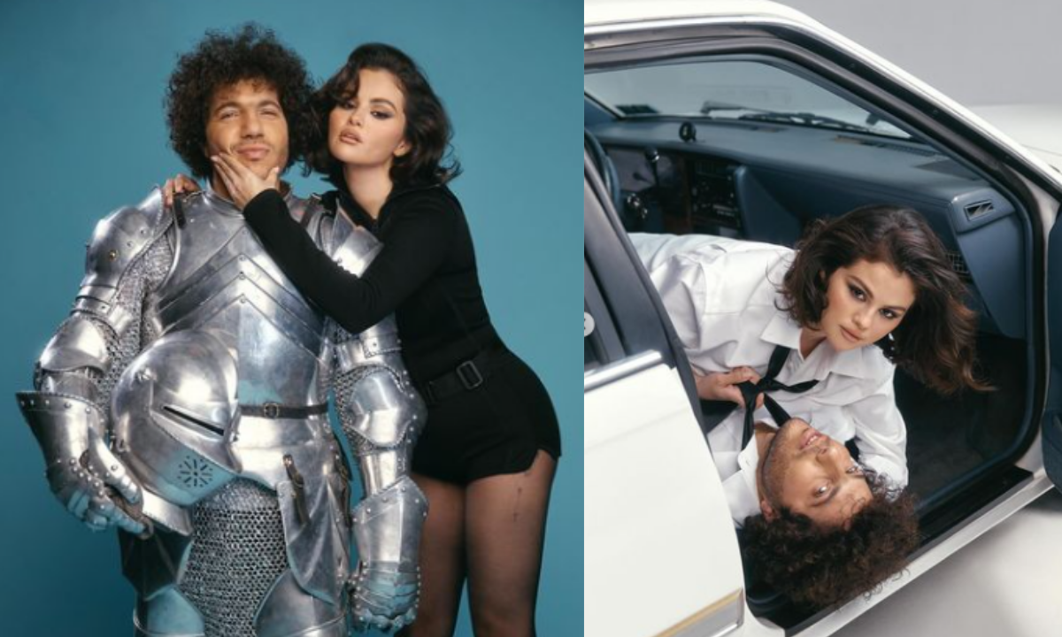 Selena Gomez y Benny Blanco visten trajes iguales en una revista