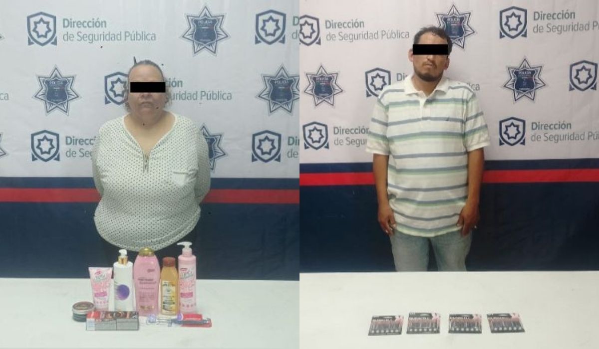 Detienen a hombre y mujer por el delito de robo a comercio