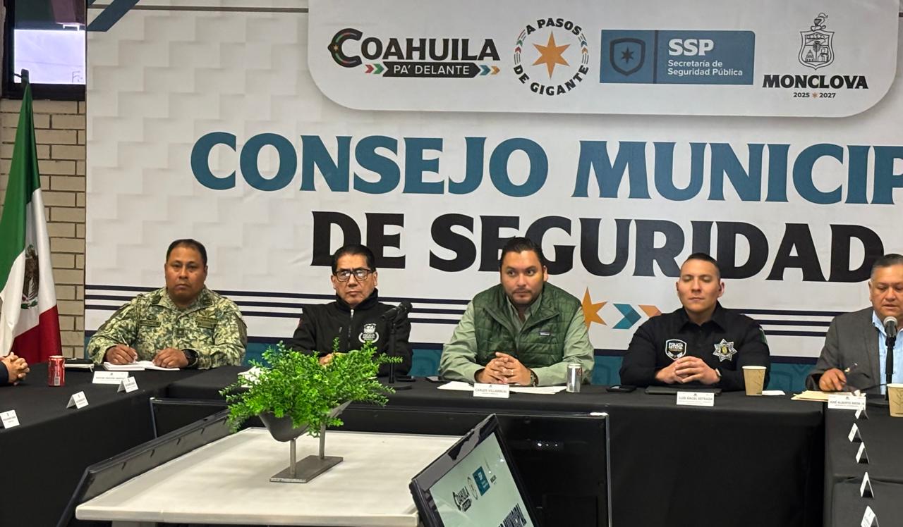 Sesiona Consejo de Seguridad Municipal en Monclova