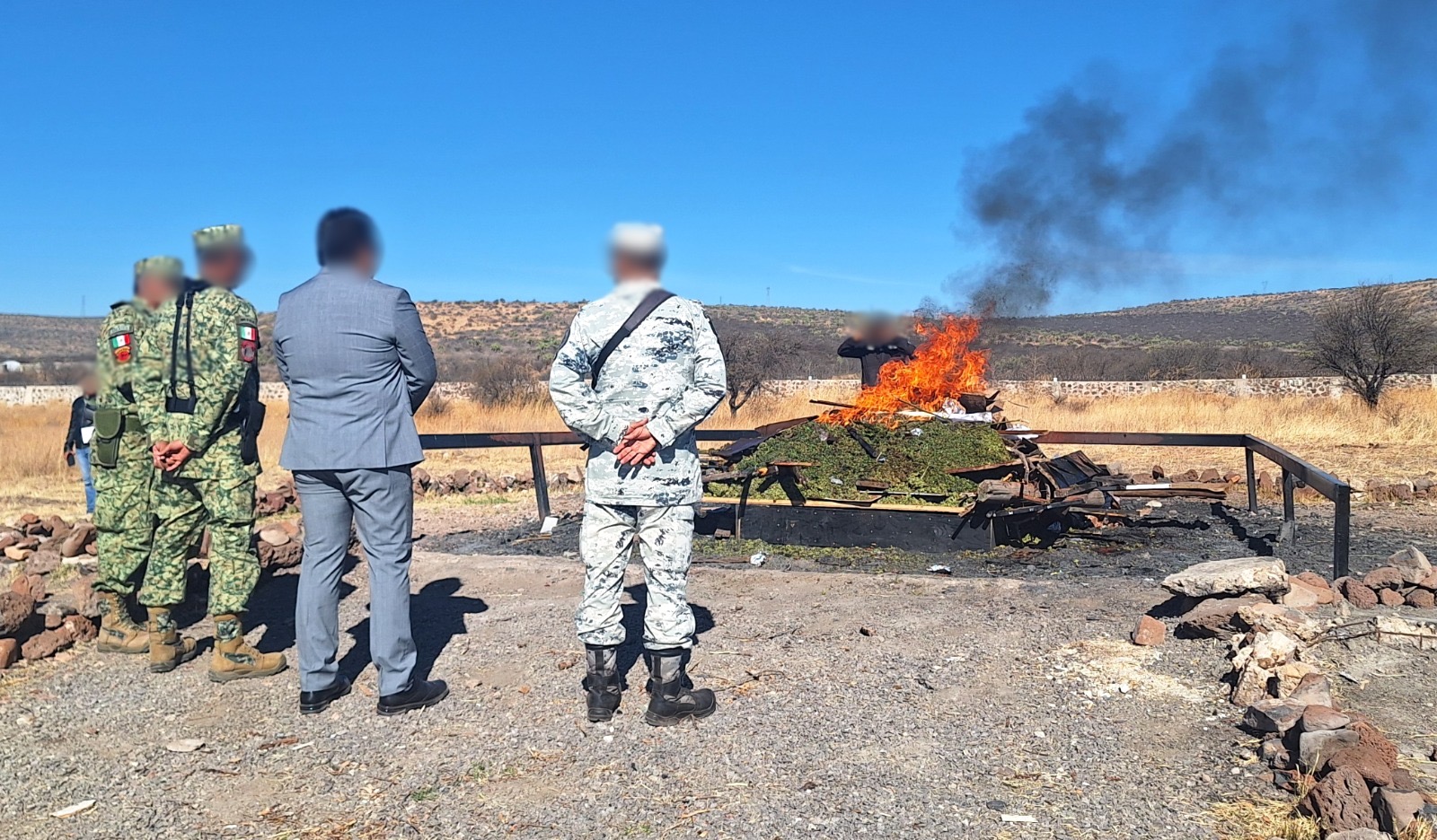 FGR incinera más de 130 kilos de narcóticos en Durango