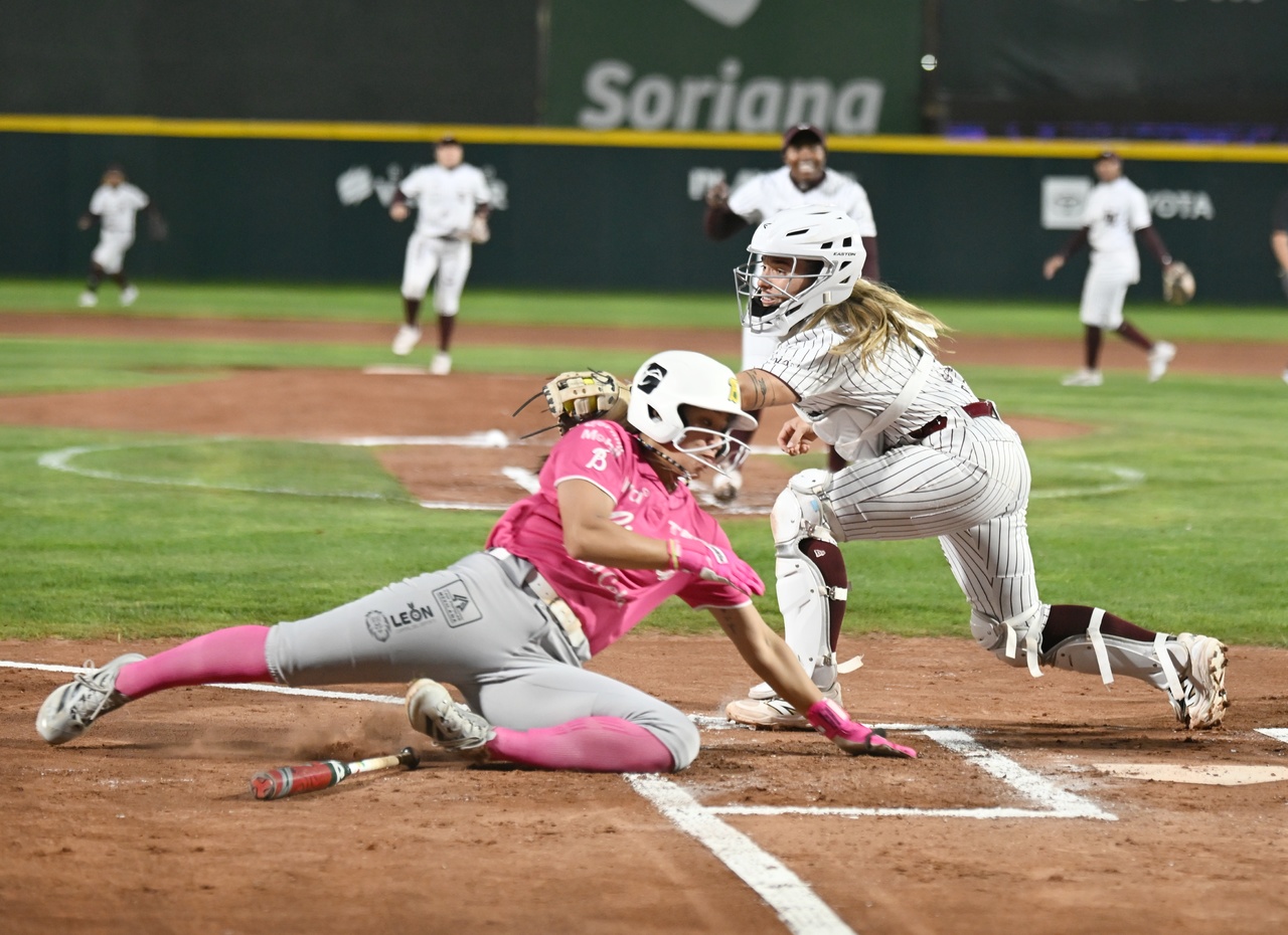 Las guanajuatenses varias veces anotaron en la registradora, en el primero de la serie que se jugó en el Estadio de la Revolución.