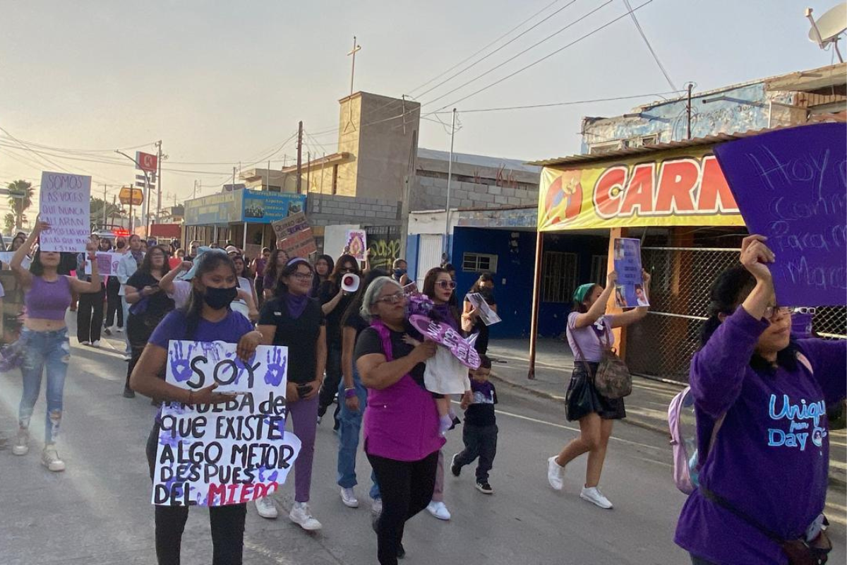 Realizan segunda marcha del 8M en Matamoros; recuerdan a las víctimas de feminicidio