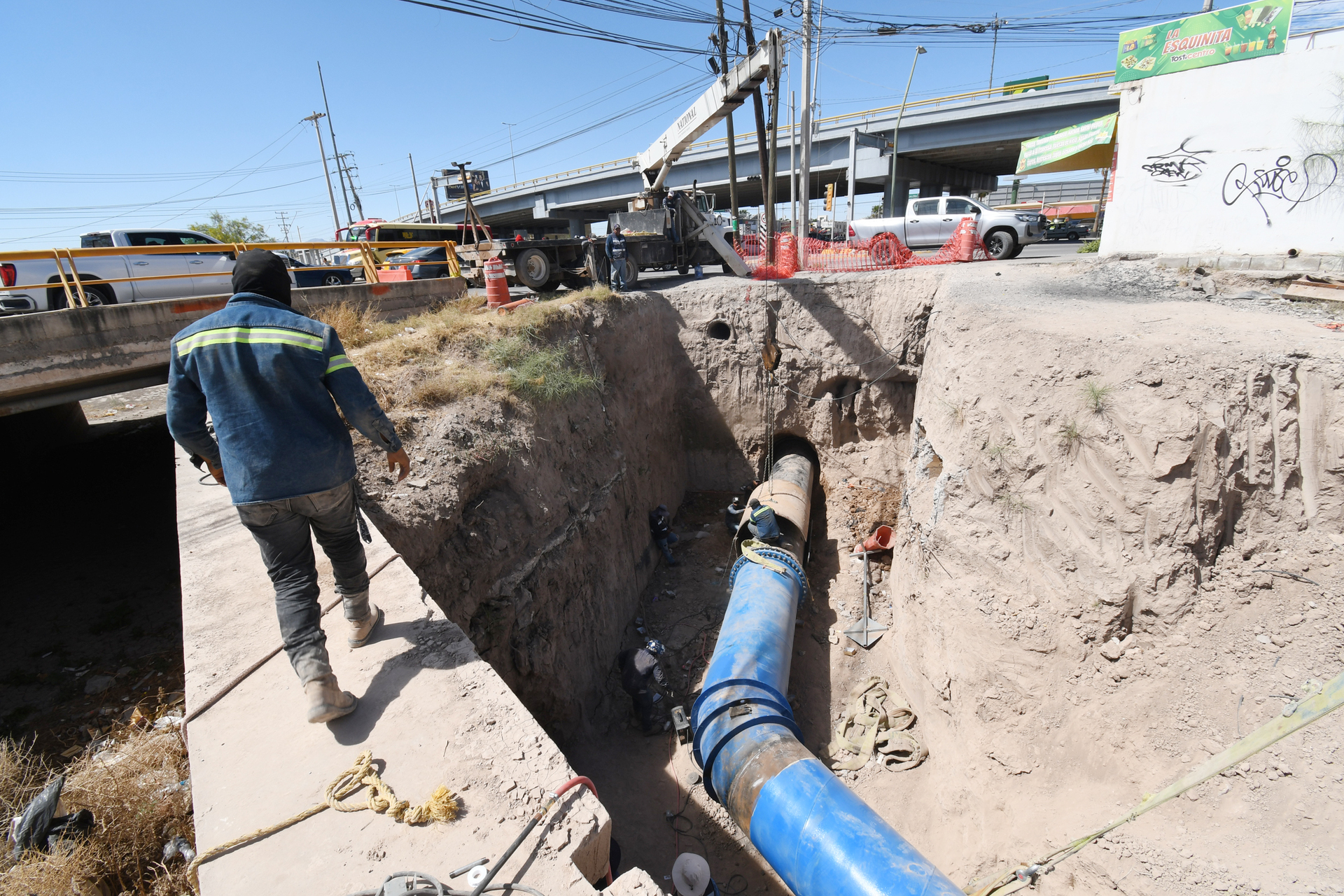 Siguen suspendidas obras de introducción de líneas por Agua Saludable