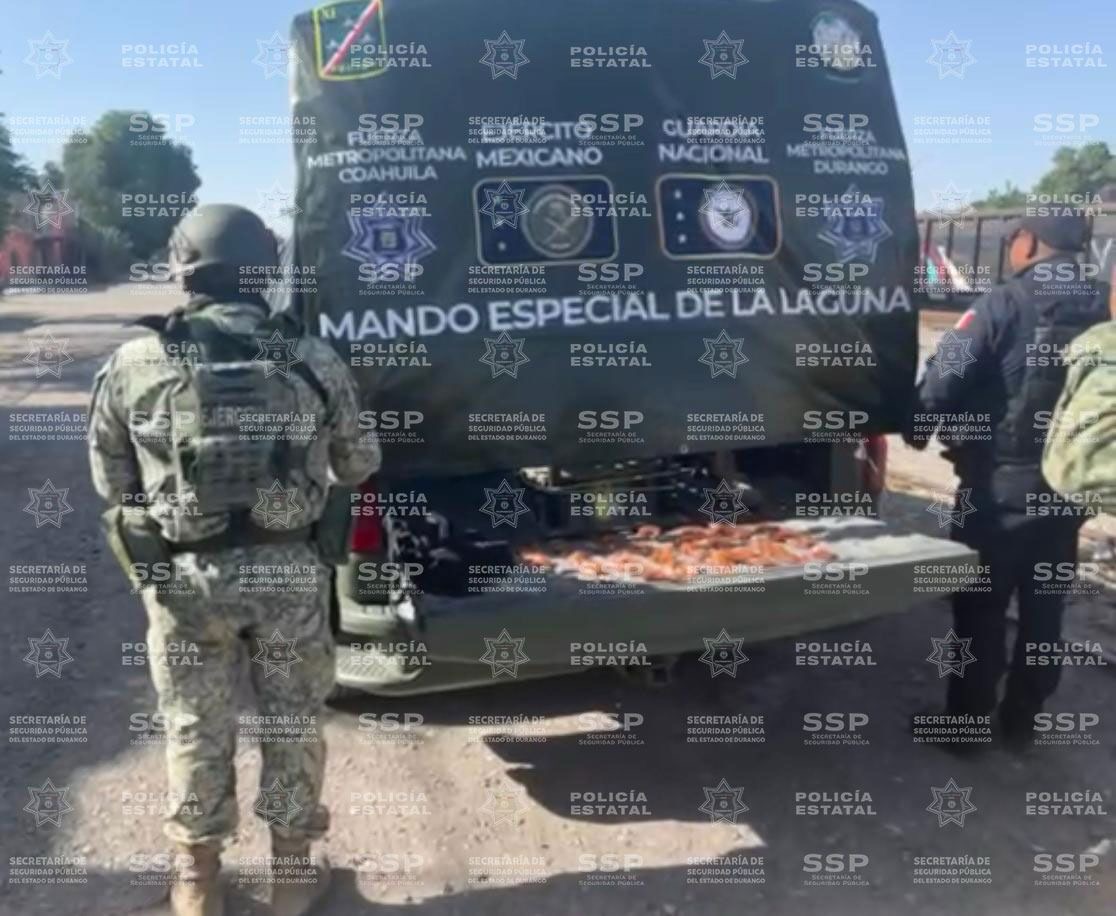 Policía Estatal y Ejercicio Mexicano asegura múltiples dosis de marihuana en Gómez Palacio