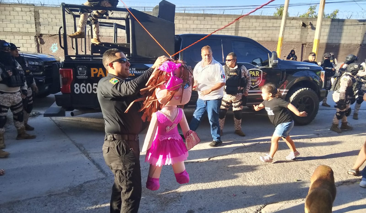 Policías de Acción y Reacción celebran el Día del Niño con alegría y actividades recreativas en Torreón