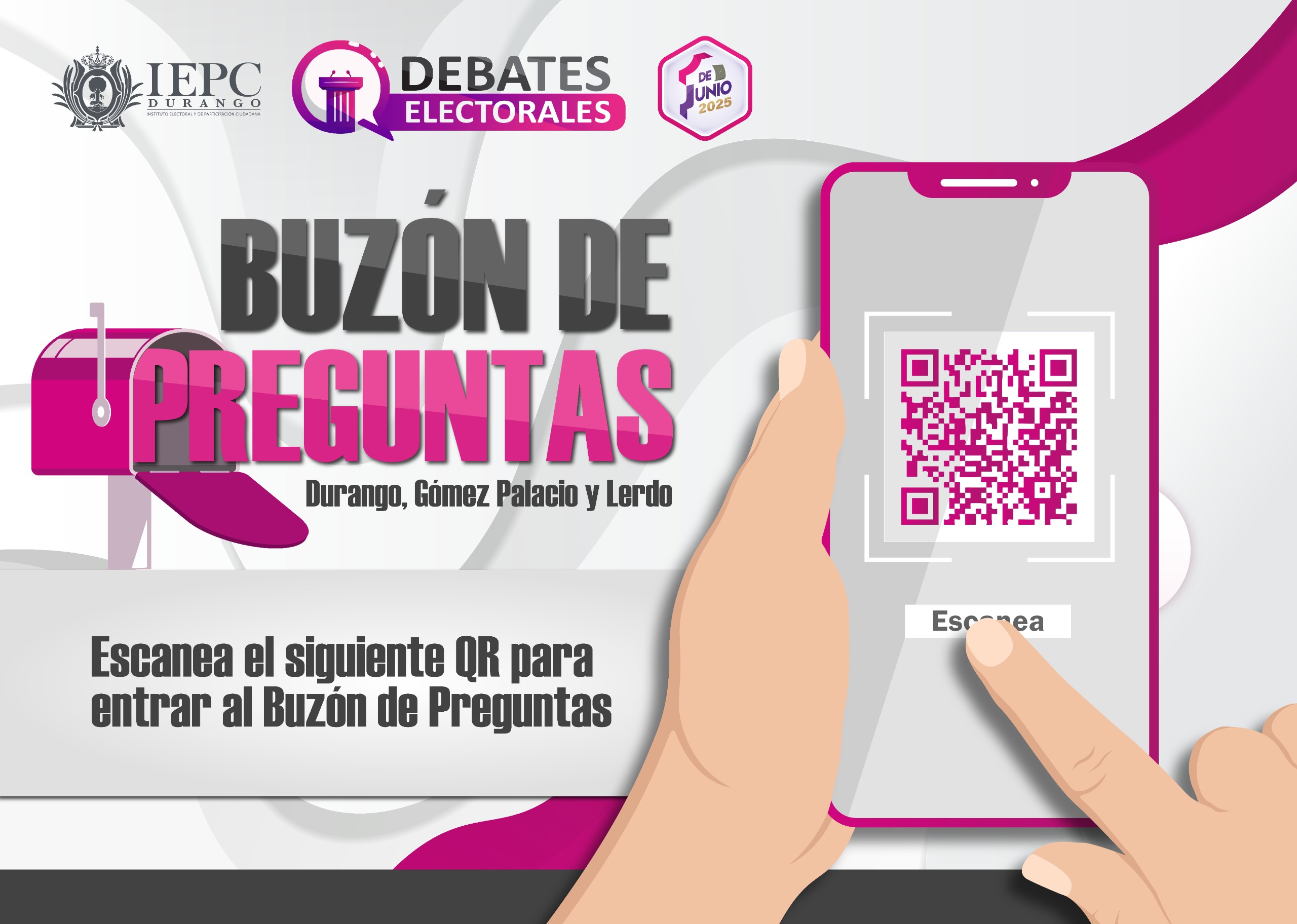 Habilita IEPC Durango buzón de preguntas para Debates Electorales en Durango, Gómez Palacio y Lerdo