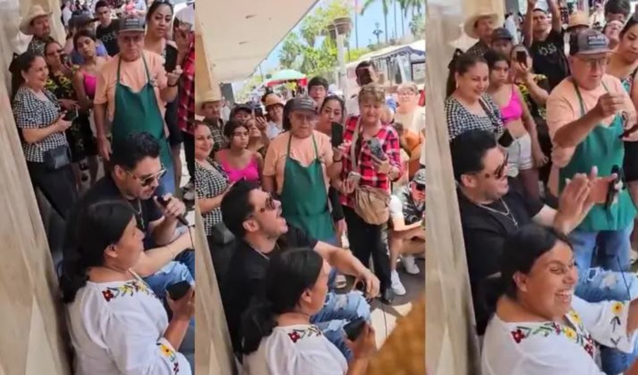 Para recordar. El cantante se acercó a la chica y juntos interpretaron canciones como Mi mayor anhelo.