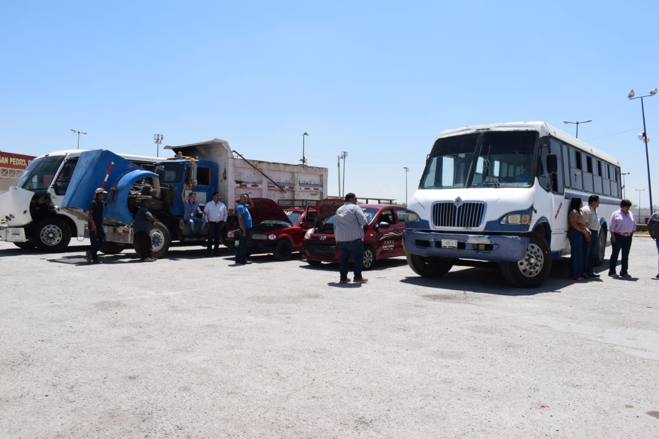 Revisan condiciones físicas y mecánicas de camiones en San Pedro