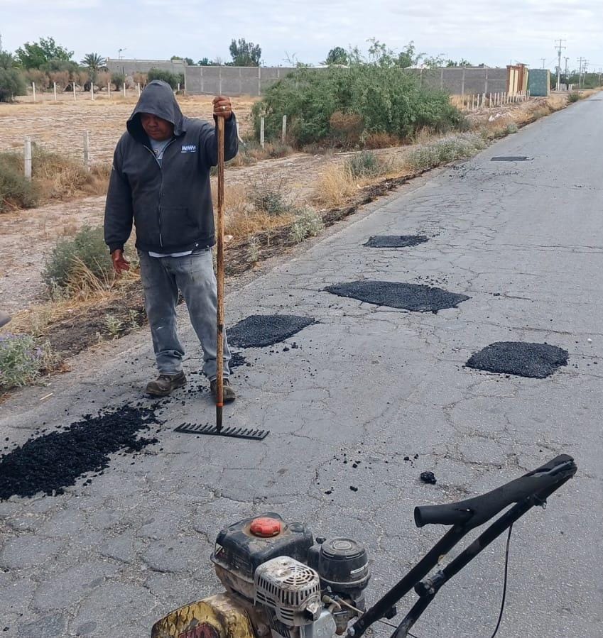 Programa bacheo en San Pedro.