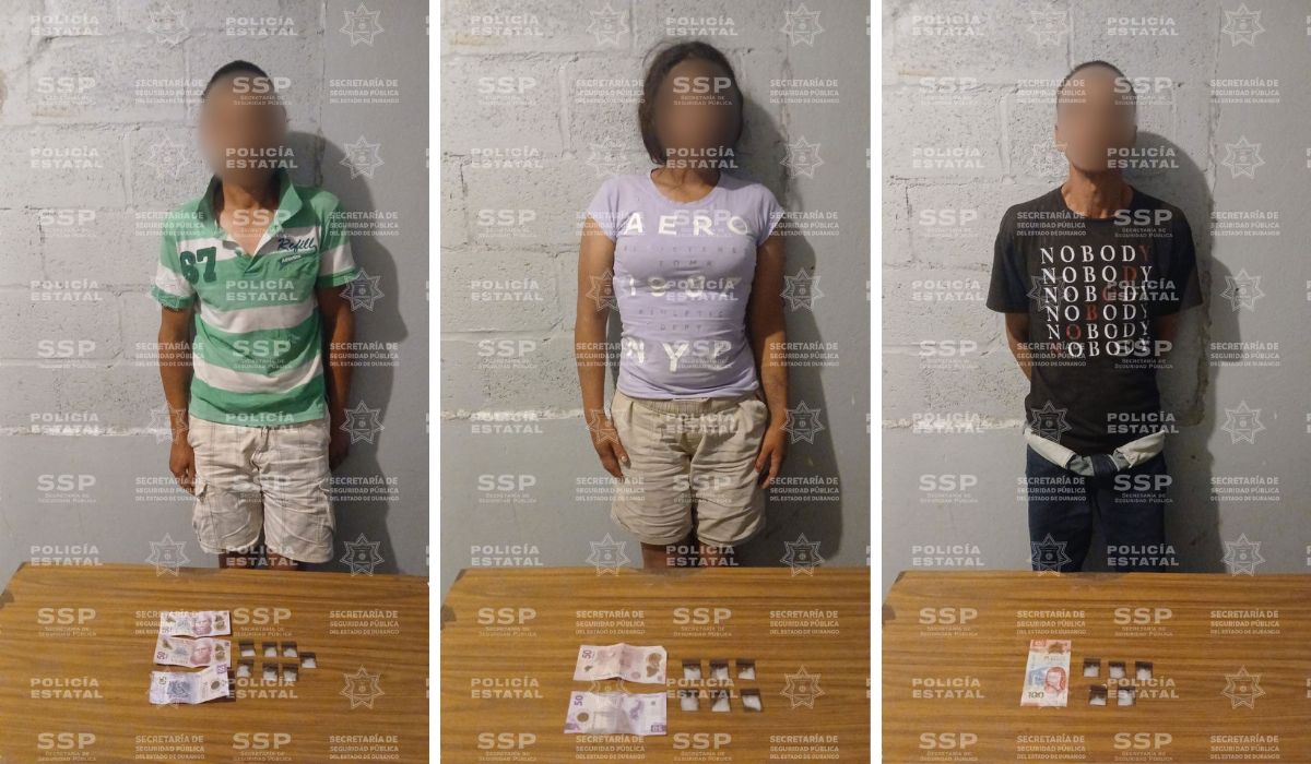 Detienen a una mujer y tres varones con cristal en el ejido Los Ángeles de Lerdo