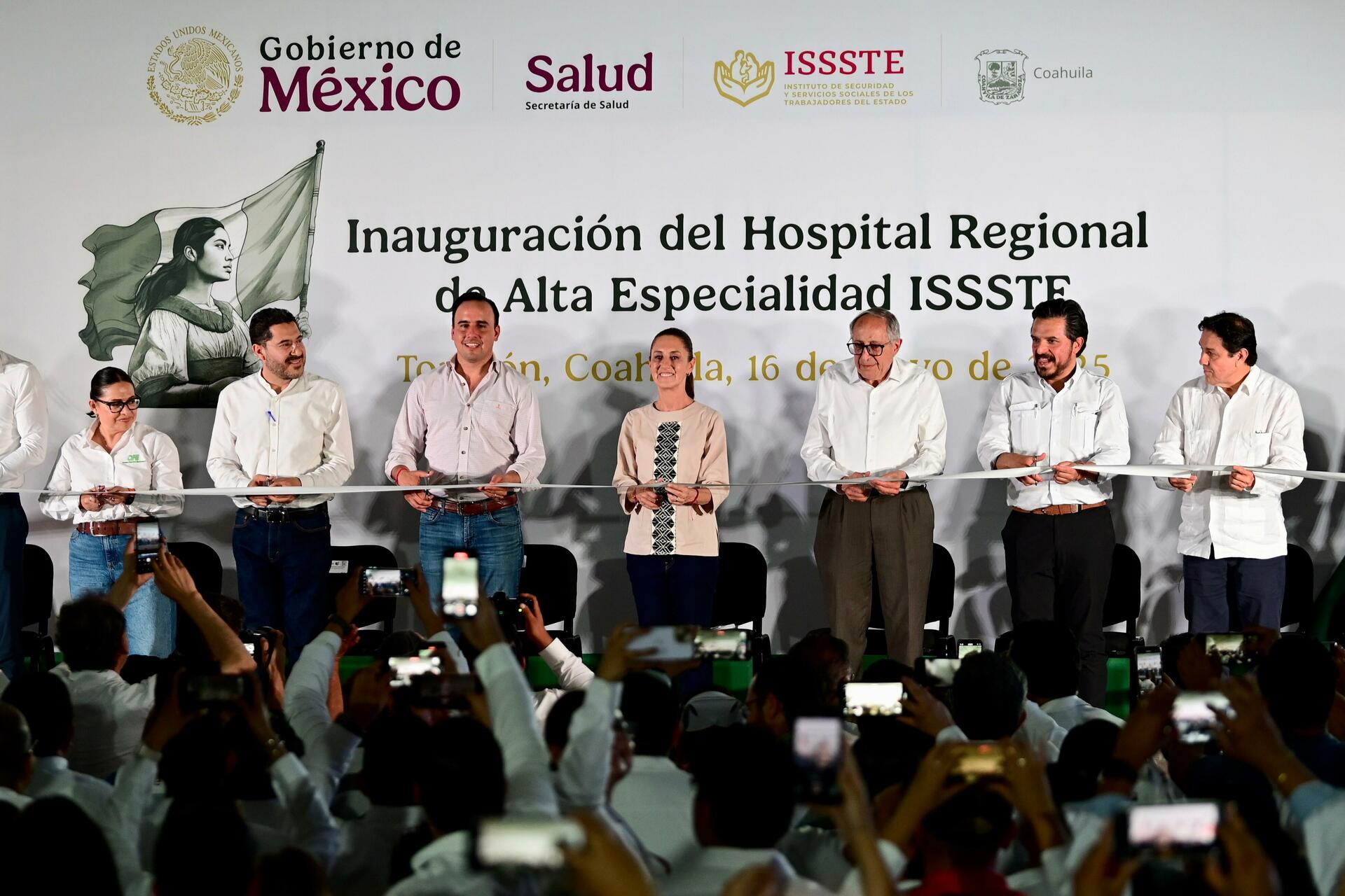 Claudia Sheinbaum visita Torreón para inaugurar el Hospital Regional de Alta Especialidad del ISSSTE