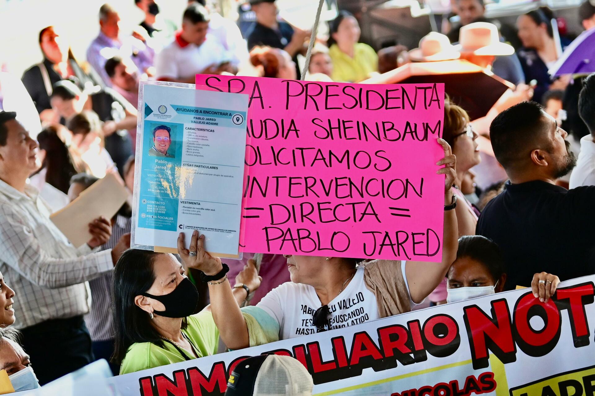 Madre de Pablo Jared clama justicia ante la visita de Sheinbaum en Torreón