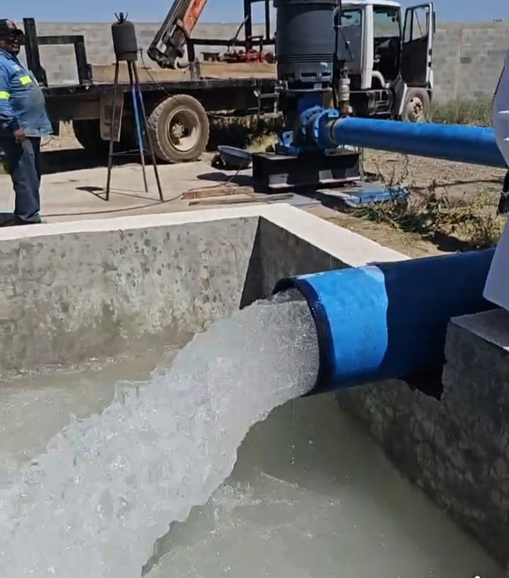 En funcionamiento pozo de agua en San Pedro, tras varios días descompuesto