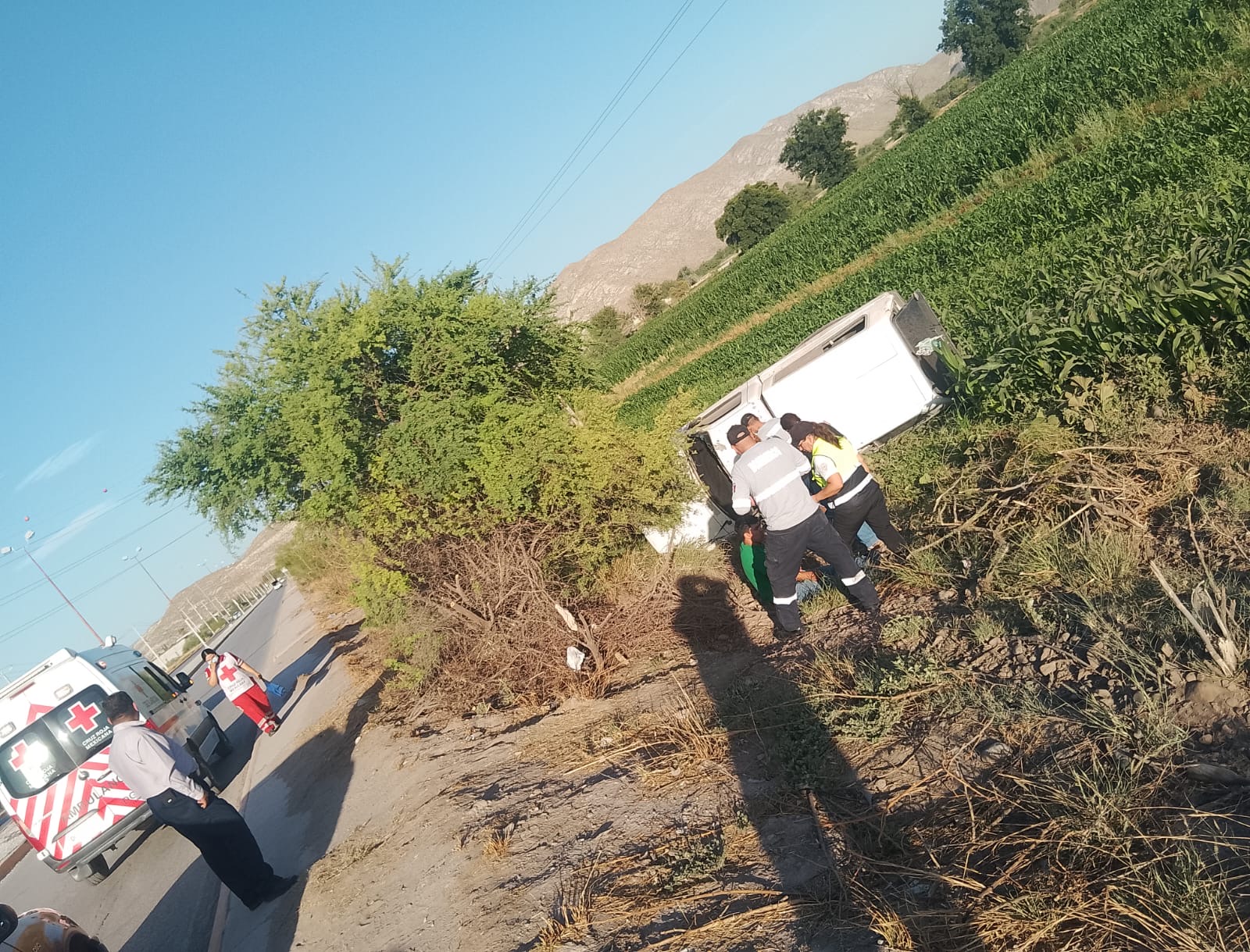 Volcadura en la carretera a Villa Juárez de Lerdo deja un lesionado