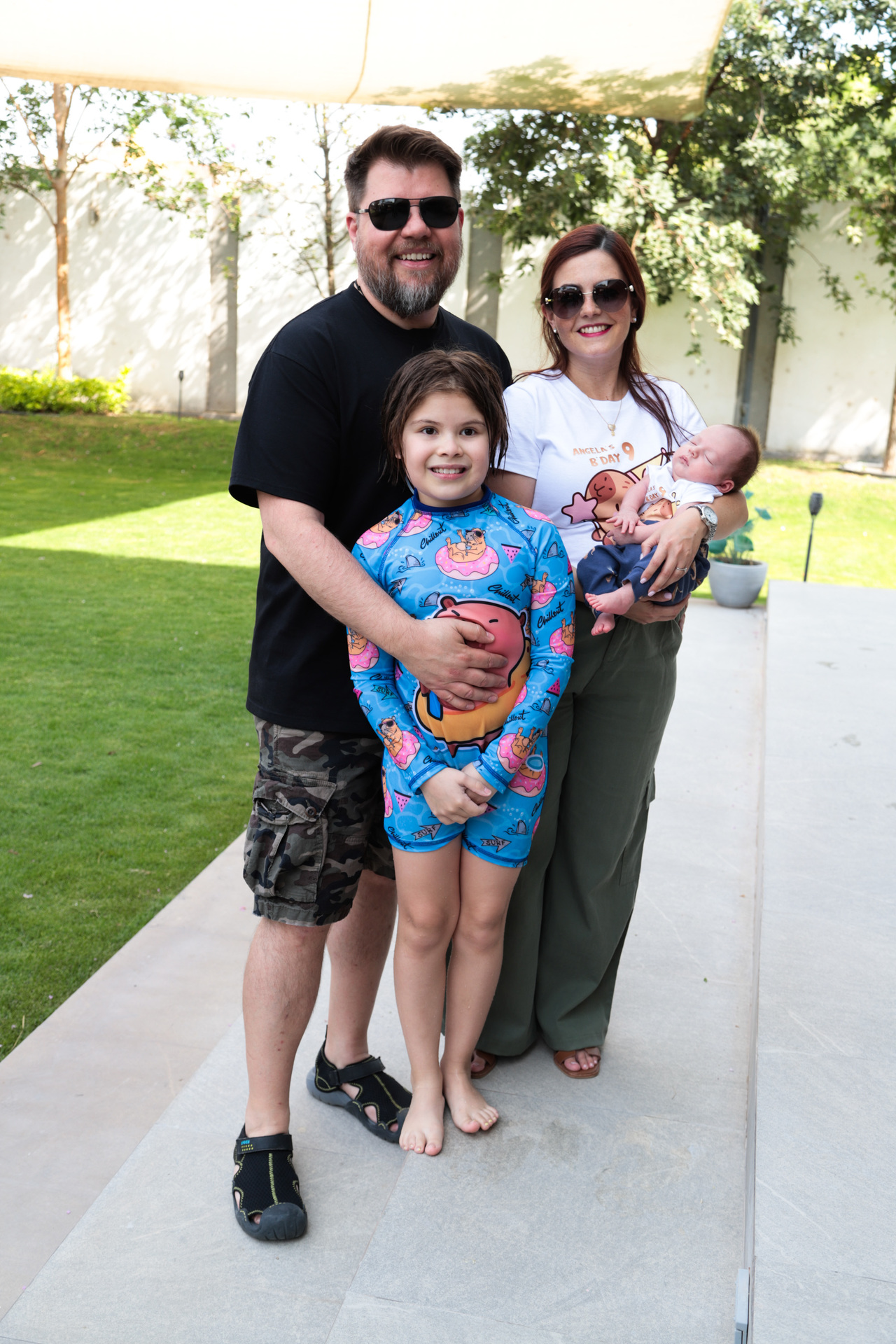Rodrigo Sifuentes, Ceci González y Ángela Sifuentes y Rodri.