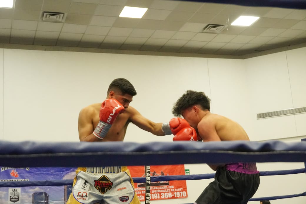 En suelo tijuanense, el boxeador gomezpalatino dominó completamente a
su contrincante, al que dejó fuera en seis rounds. (Especial)