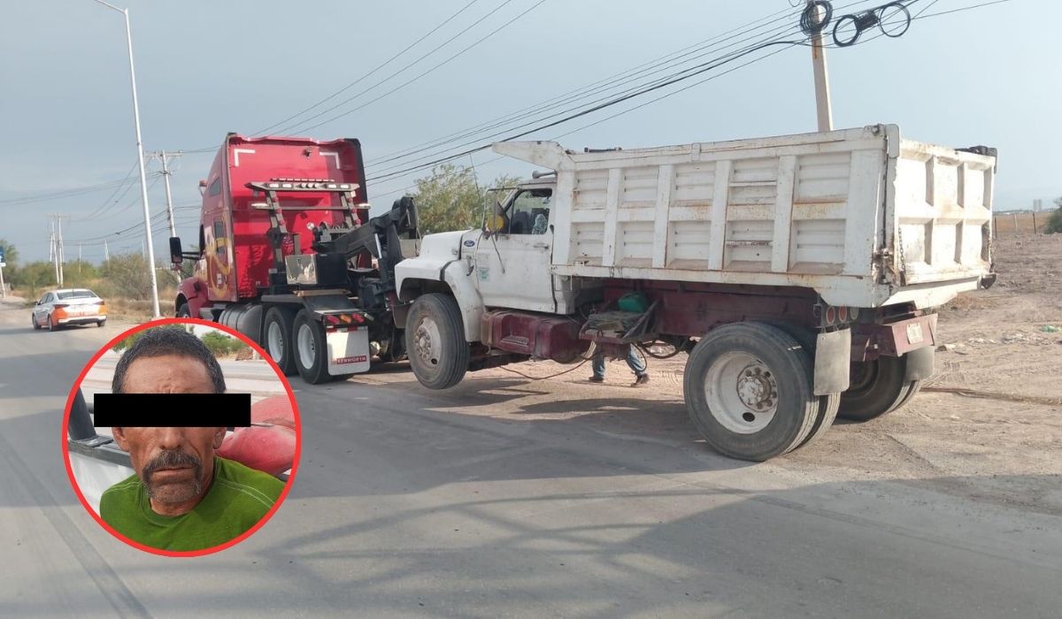 Detienen a operador de camión de volteo que tiraba escombro en un lugar prohibido