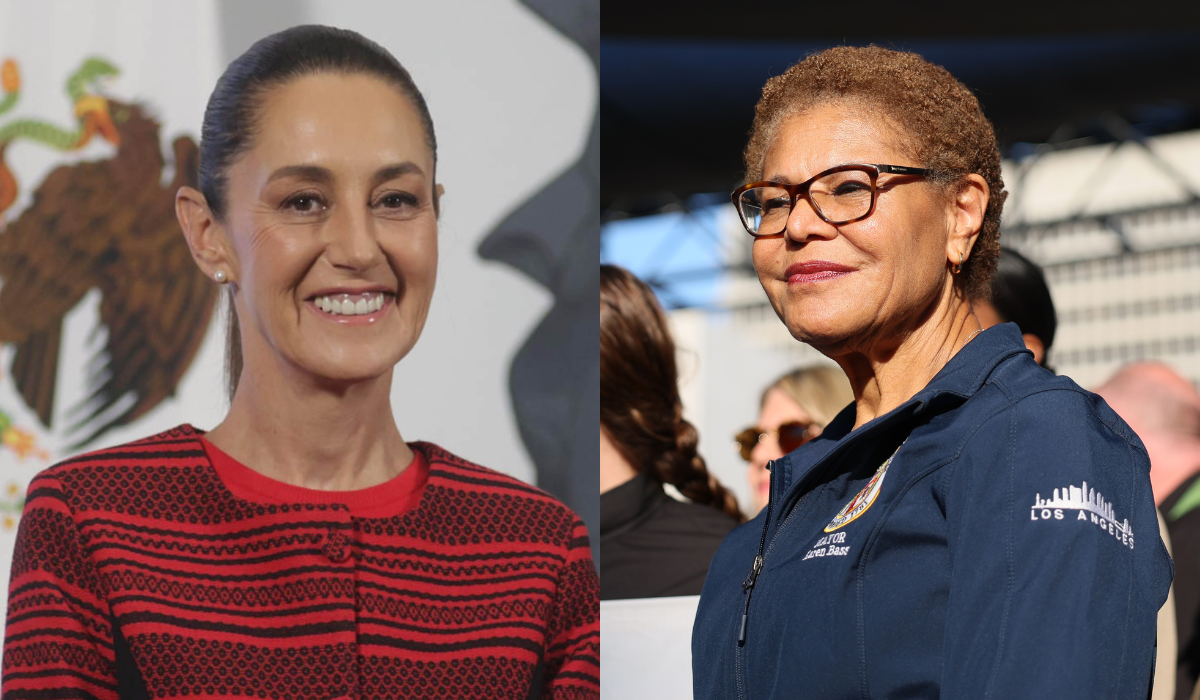 Karen Bass, alcaldesa de Los Ángeles, muestra su apoyo a Sheinbaum