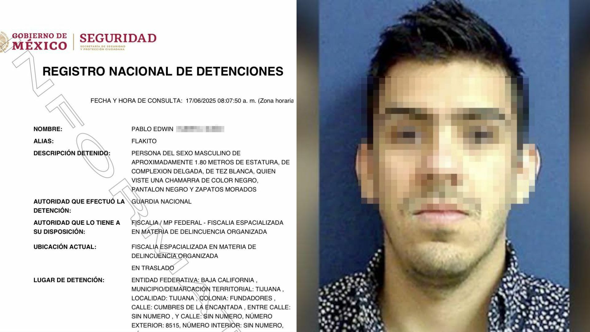 Detienen a 'El Flaquito', principal operador del cártel de Tijuana