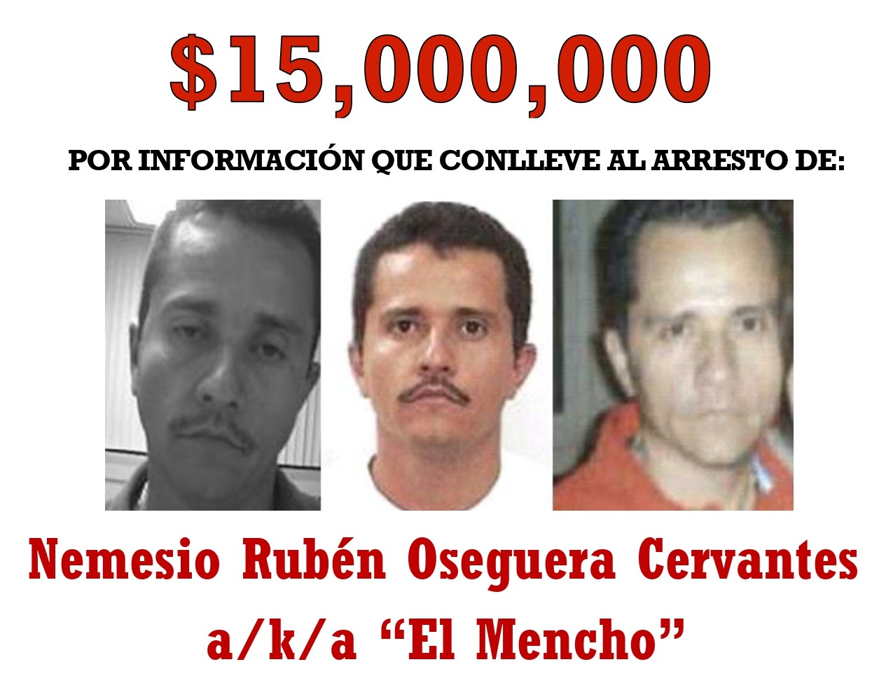 Estados Unidos declara terrorista al 'Mencho' del CJNG