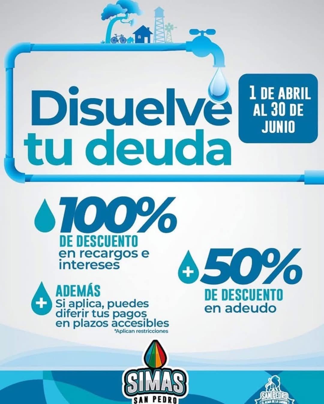 Llaman a aprovechar últimos días de descuentos en el pago de agua potable