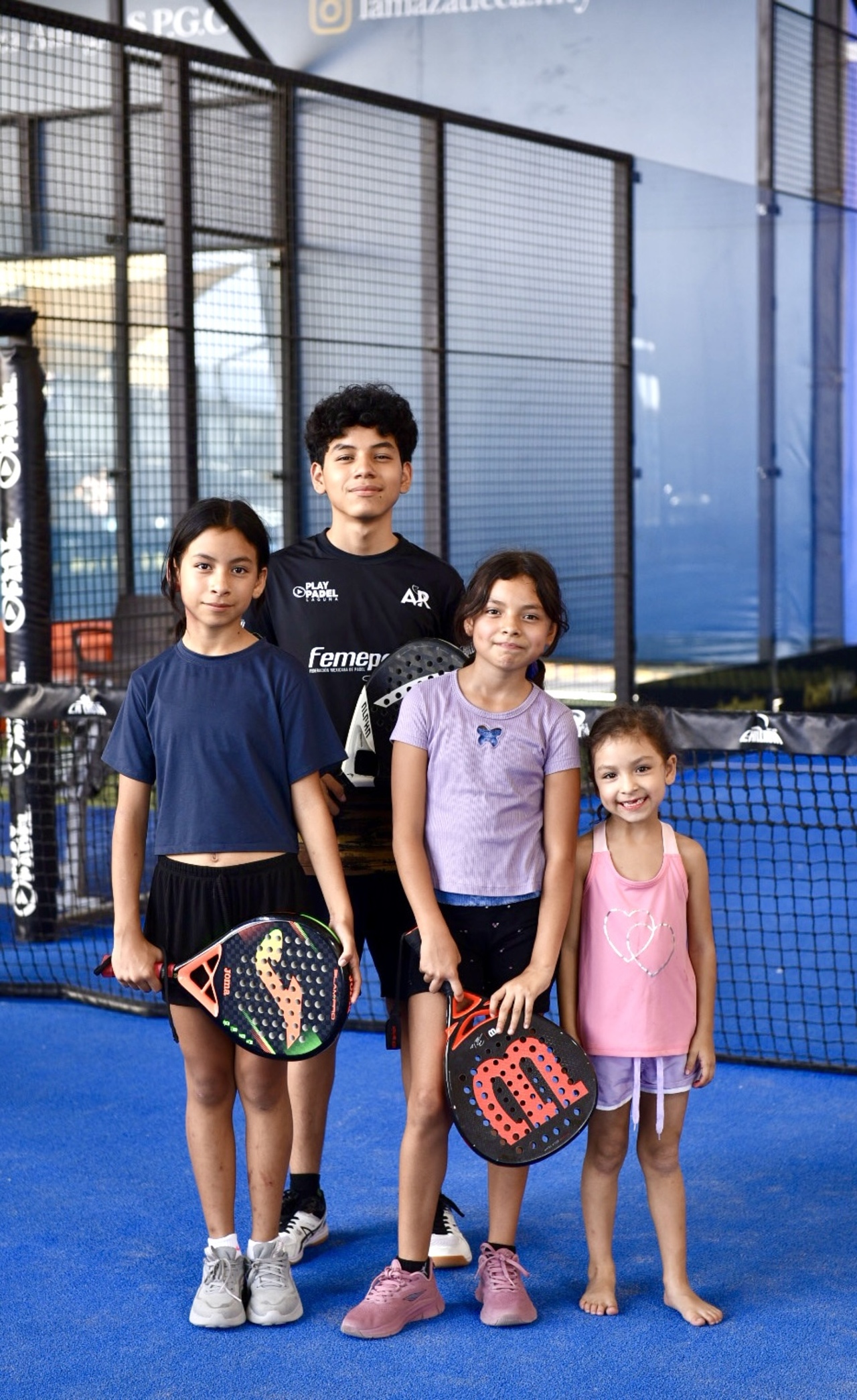 Darío, Maylen, Ángeles y Brenda Chávez.