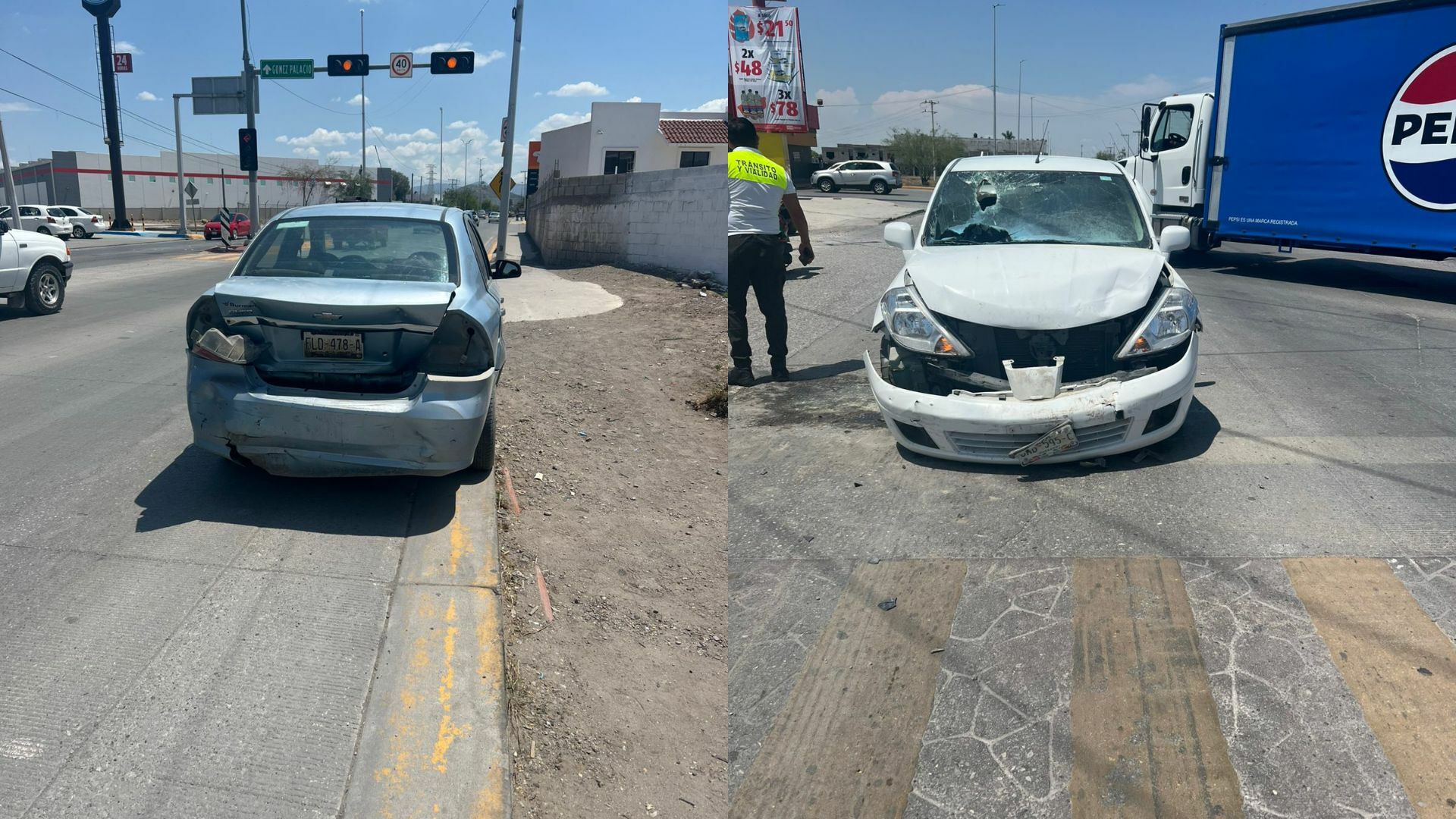 Chocan por alcance frente al CRIT de Gómez Palacio