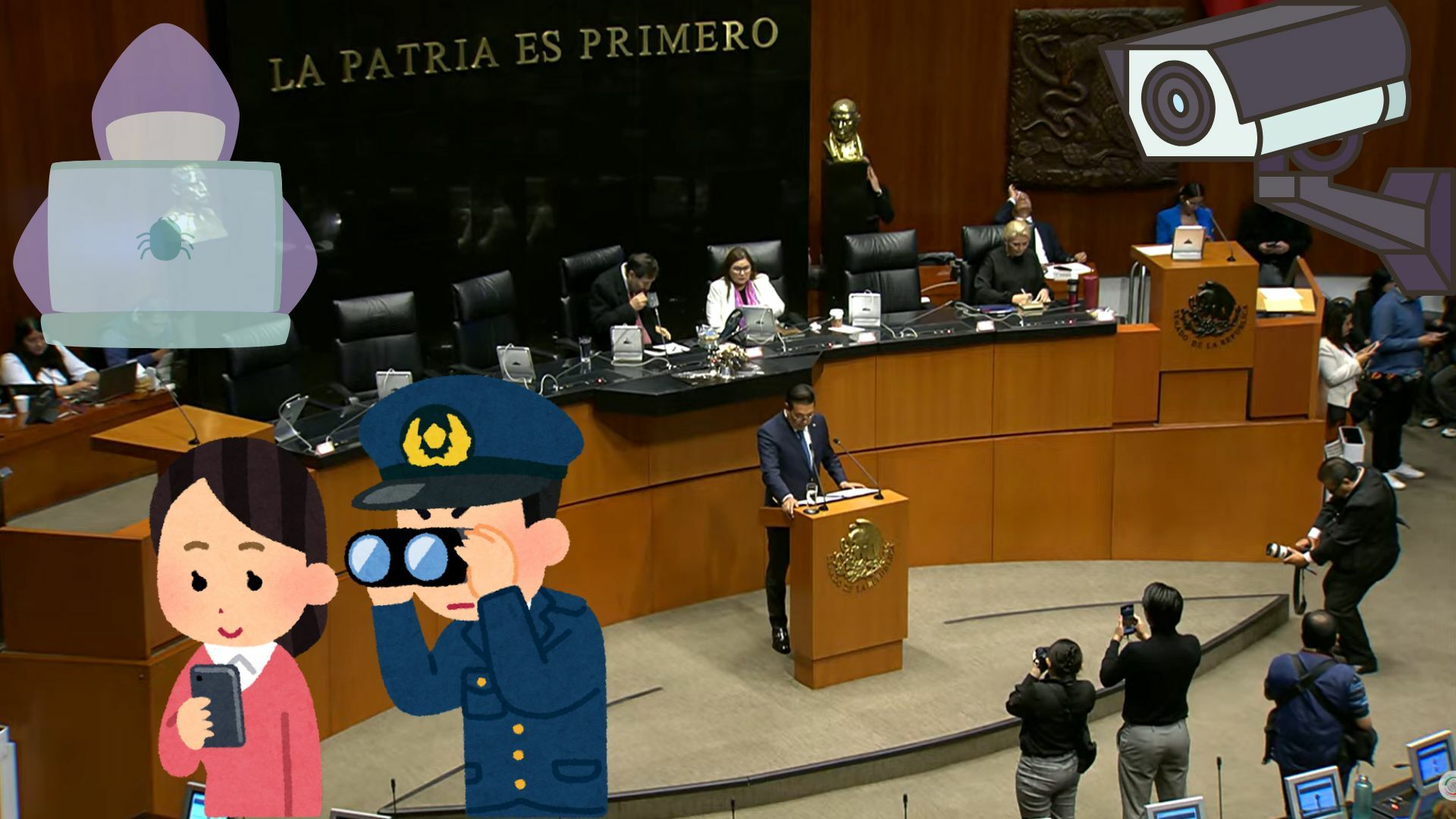 En vivo: Senado y Cámara de Diputados discuten paquete de leyes, incluye censura y espionaje