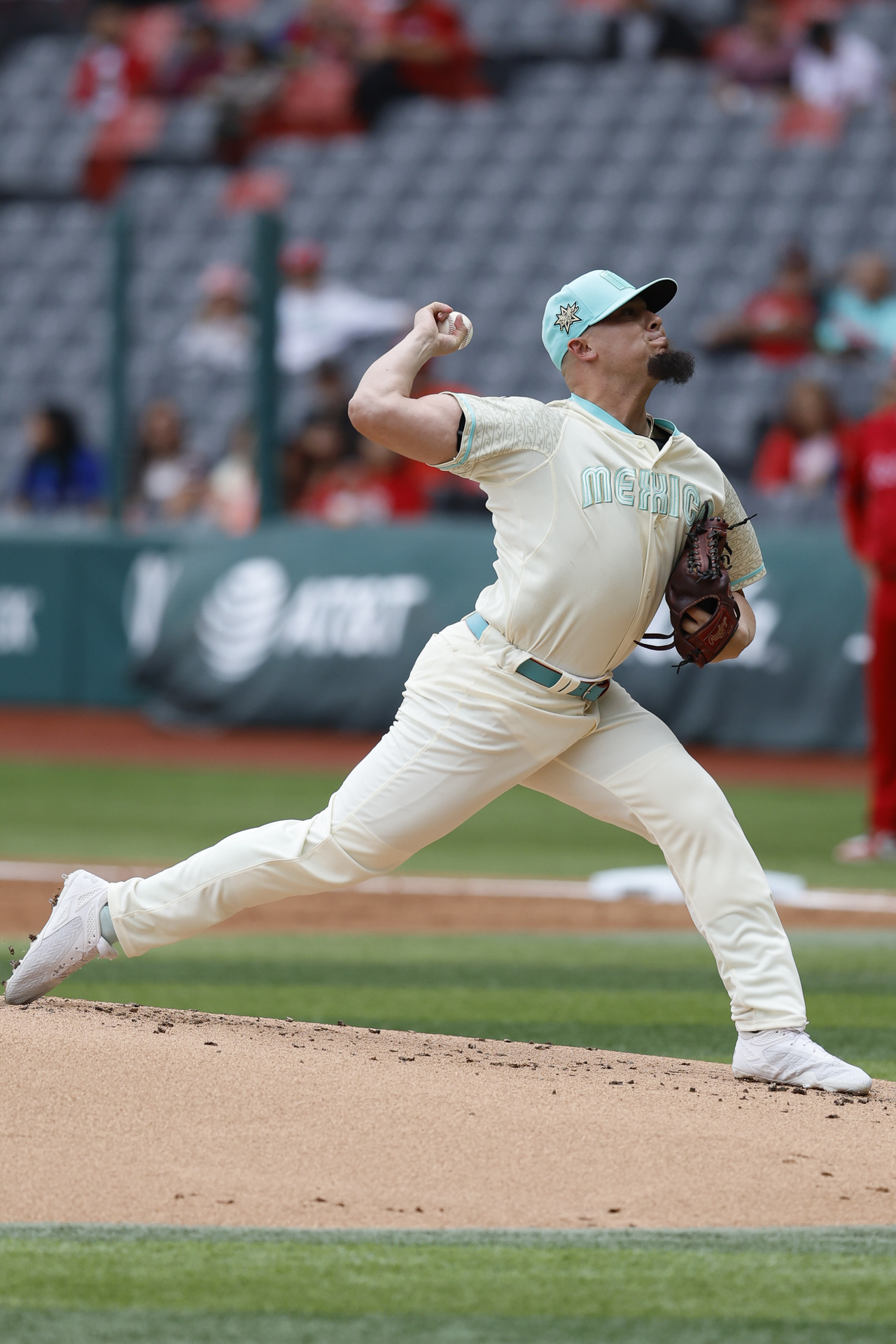 El pitcher tijuanense Aldo Montes, elemento de Algodoneros del Unión Laguna, fue parte de la rotación del combinado nacional en el encuentro que tuvo lugar en el Estadio Alfredo Harp Helú.