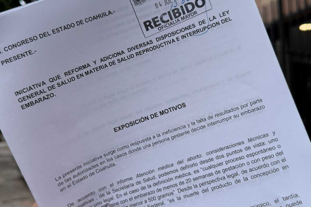 Colectiva de mujeres presenta iniciativa de reforma a la Ley de Salud en Coahuila para la legalización del aborto