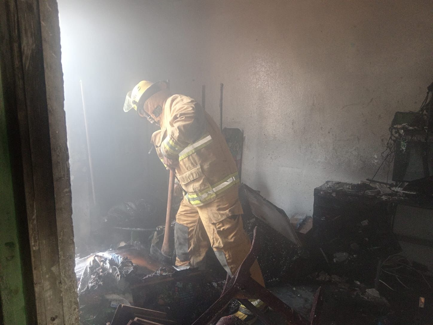 Se incendia domicilio en el fraccionamiento San Antonio de Lerdo