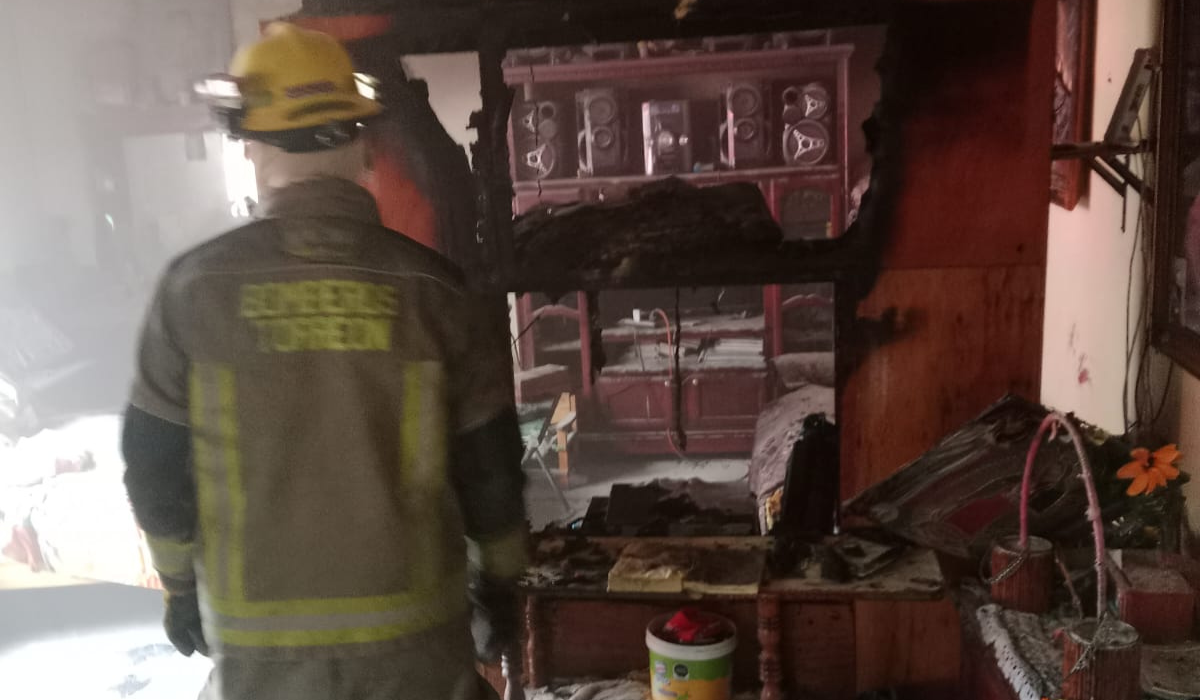 Se incendia vivienda en el ejido El Águila de Torreón