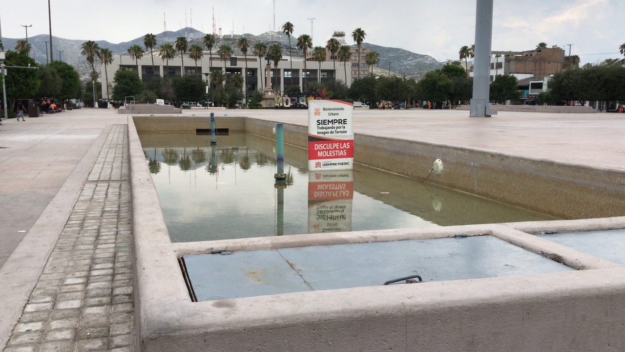 Fuentes de Plaza Mayor quedaron fuera de servicio. (EL SIGLO DE TORREÓN)