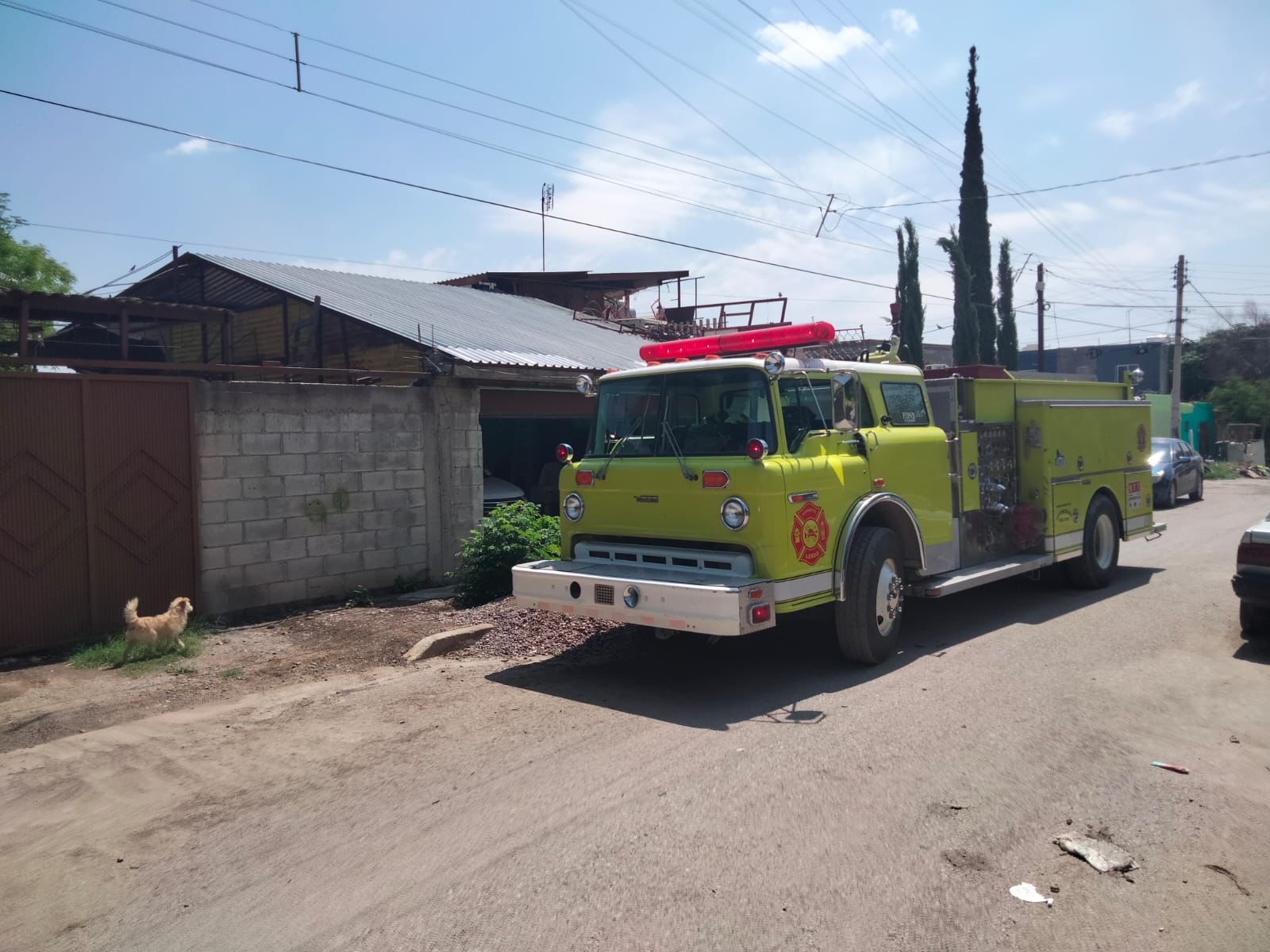 Se registra incendio en domicilio de la colonia Revolución de Lerdo