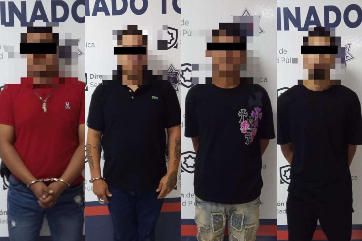 Agentes municipales detienen a cuatro por alterar el orden público en la Zona Centro de Torreón