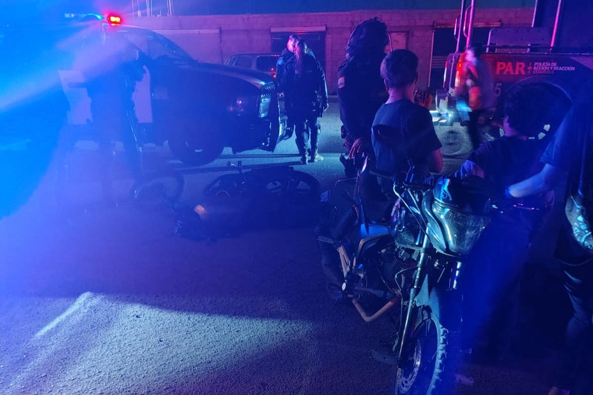 Menor de edad participa en choque de motocicletas, los daños fueron estimados en 20 mil pesos