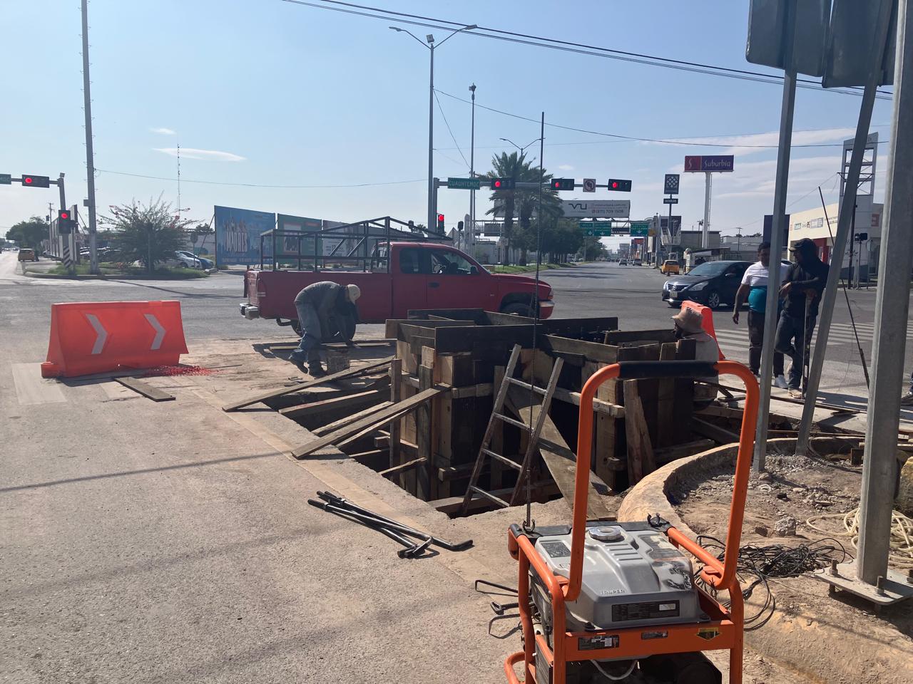 Obras públicas en Torreón.