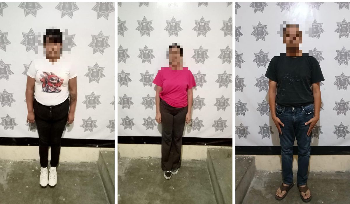 Tres mujeres y un hombre fueron asegurado señalados por el delito de amenazas