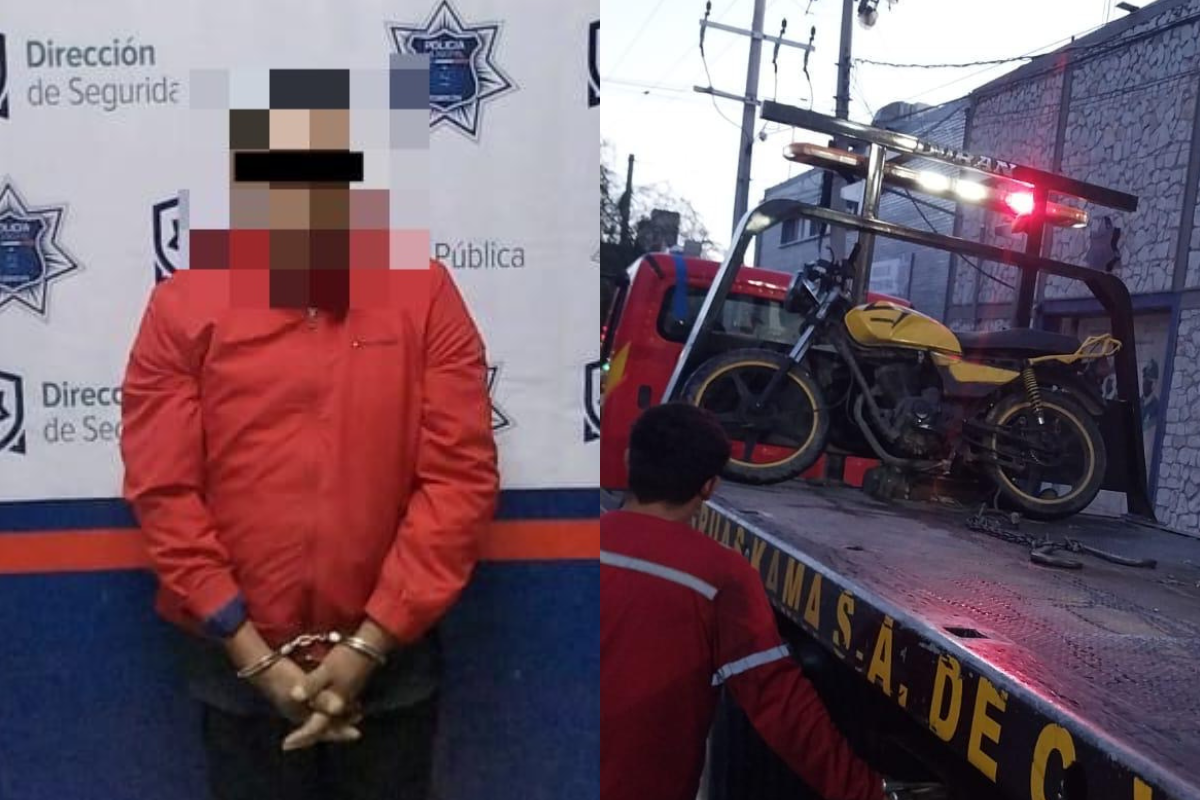 Agentes de la DSPM detienen a hombre que manejaba motocicleta robada