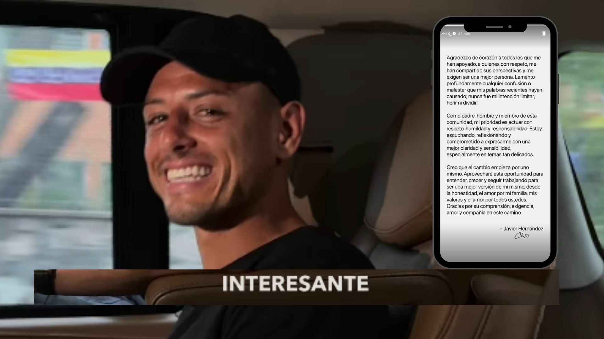 Chicharito Hernández publica disculpas tras críticas por sus discursos contra las mujeres