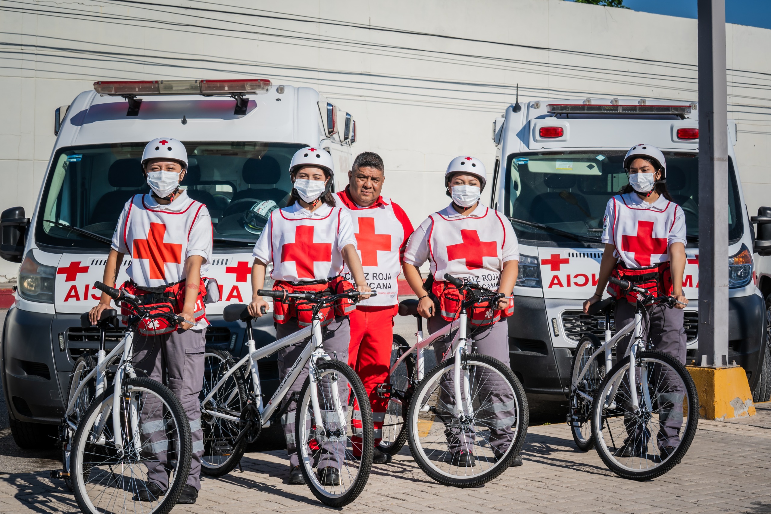 Implementa Cruz Roja equipo de ciclistas para eventos masivos en Piedras Negras
