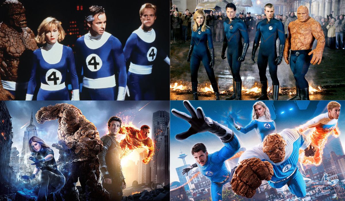 ¿Qué puntuación tienen las películas de 'Los 4 Fantásticos' y qué versión es la más baja?