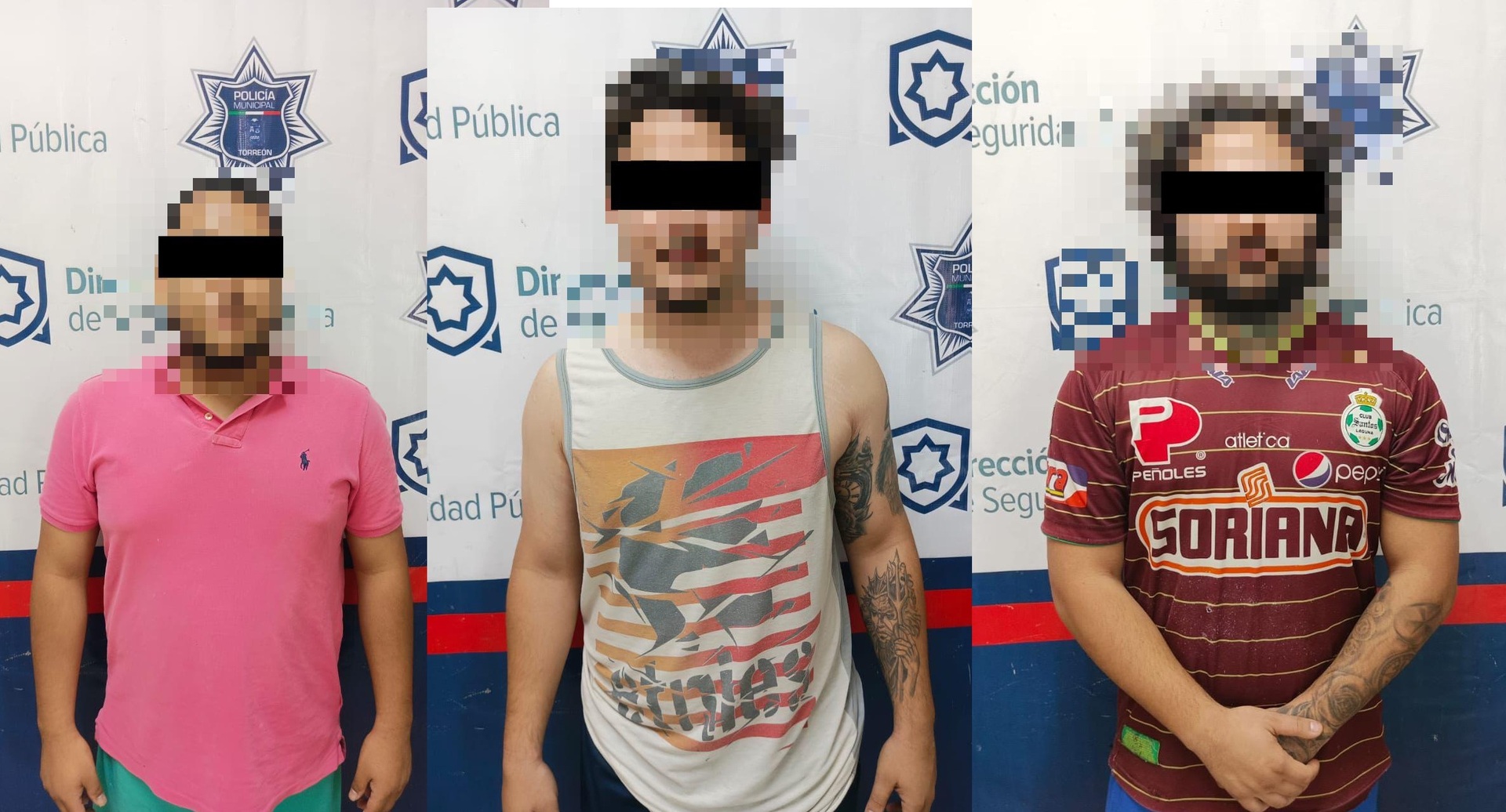 Policía de Torreón detiene a personas por daños, lesiones y amenazas en Hacienda la Noria