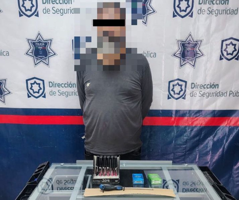 Detenido por robo en Torreón.