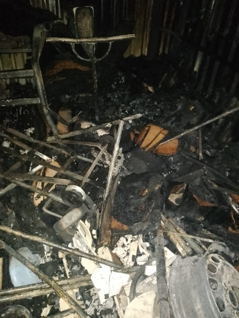Se incendia taller del ejido Ana durante la madrugada, no hay lesionados