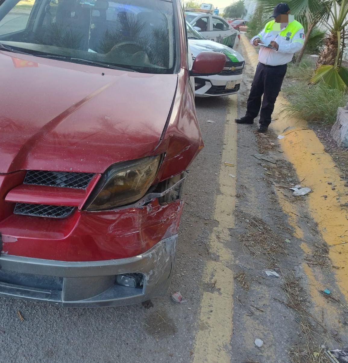 Se registra choque alcance en la parte baja o del puente Hamburgo de Gómez Palacio