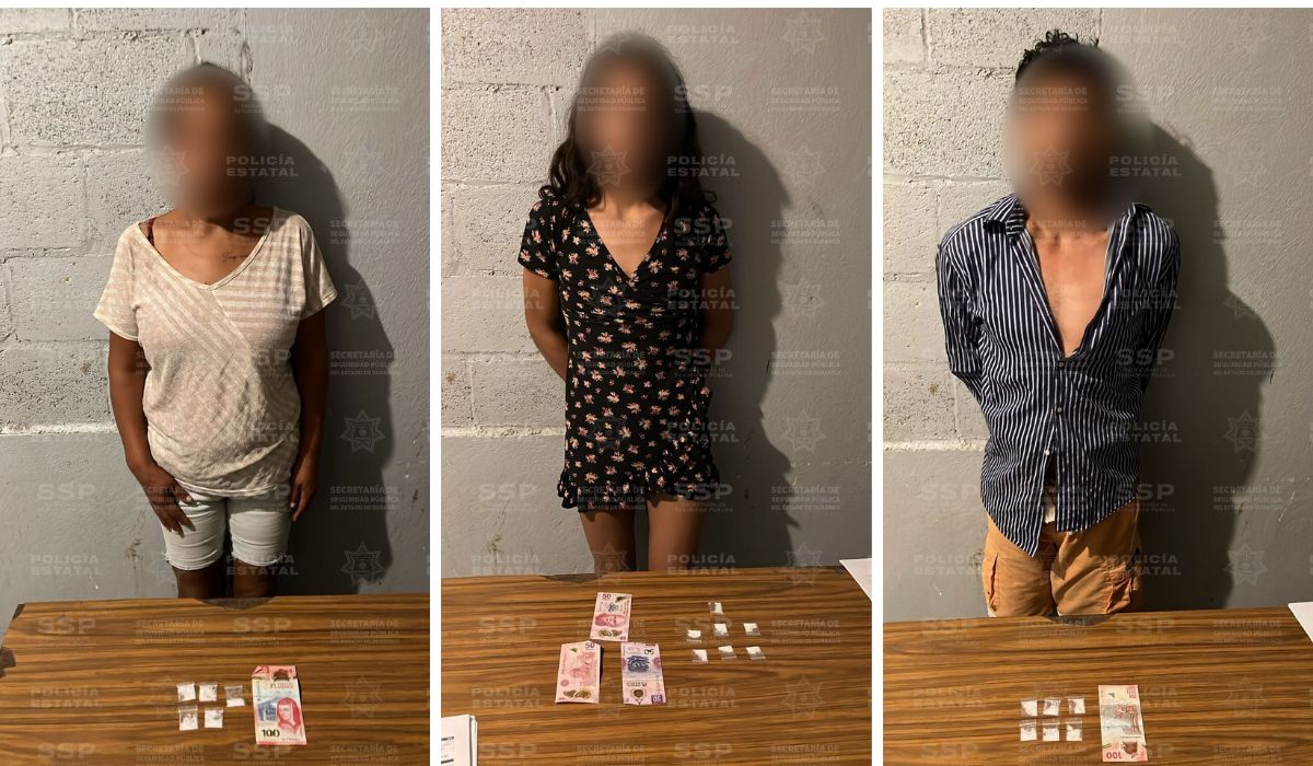 Detiene Policía Estatal a cuatro personas con droga en Gómez Palacio