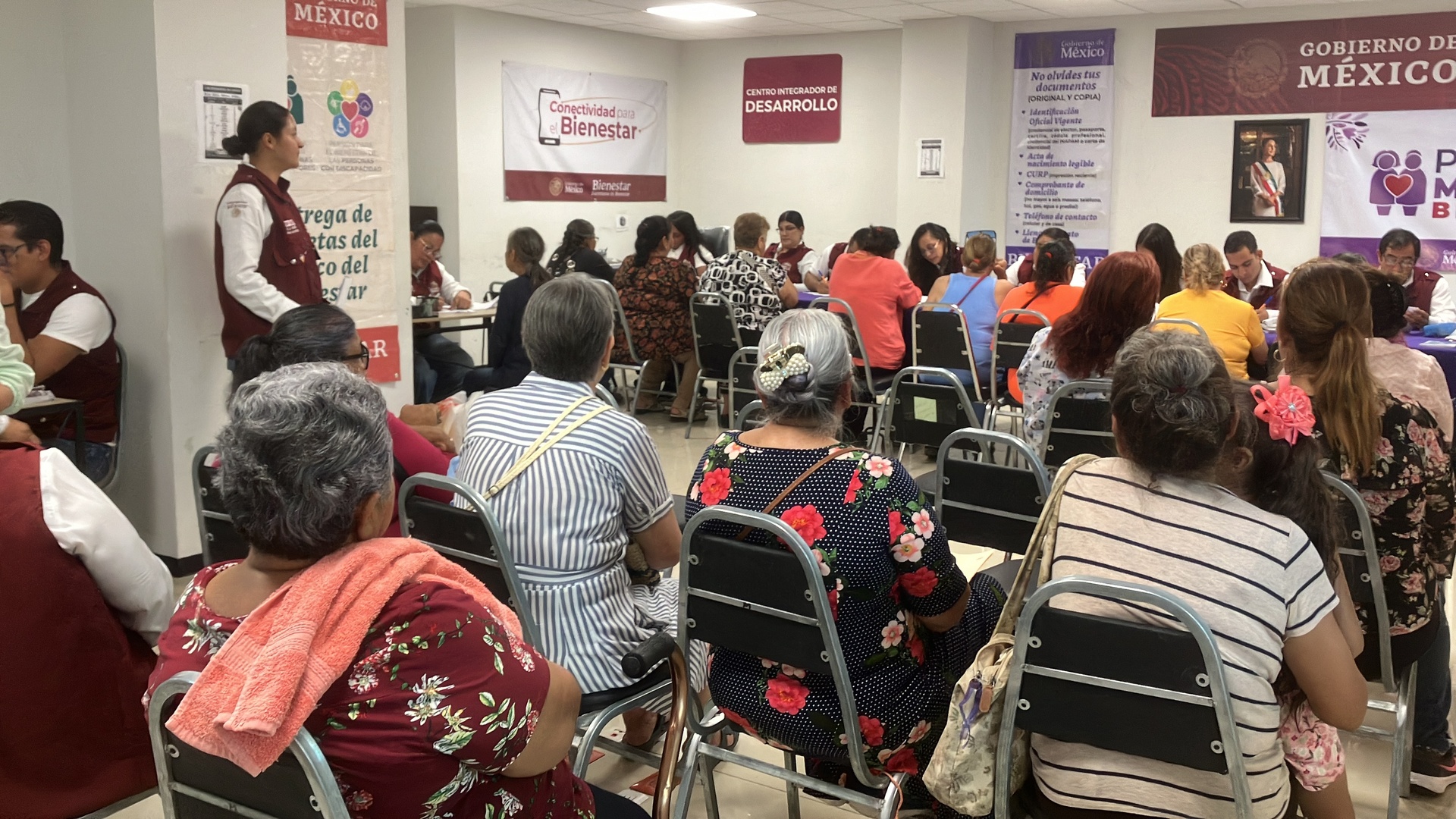 Proyectan registra a al menos mil 100 personas en Pensión Mujeres Bienestar en Madero y San Pedro