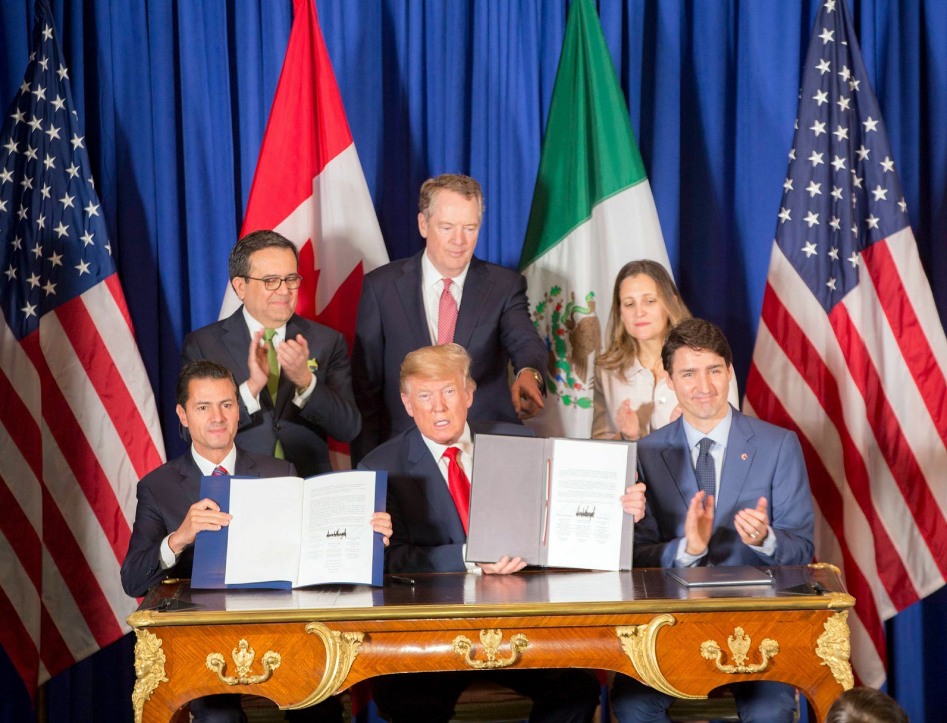 Firma del T-MEC en 2018.