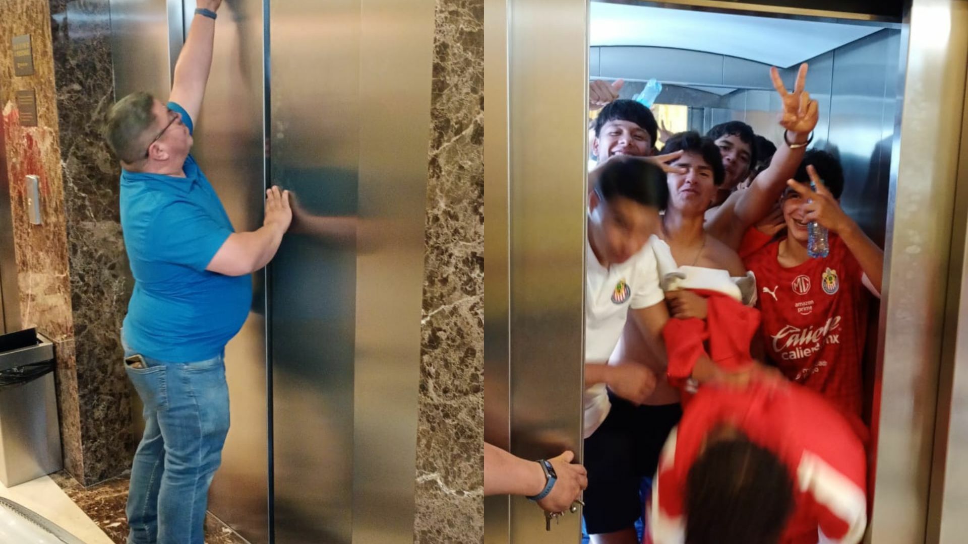 Liberan a 12 personas atrapadas en el elevador de un hotel al norte de Torreón